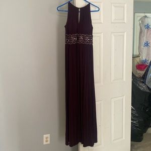 R&M Richards Plum unaltered Prom Dress size 8